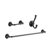 Delta Linden Venetian Bronze BASICS Bathroom Accessory Set Includes: 24" Towel Bar, Toilet Paper Holder, and Robe Hook D10106AP