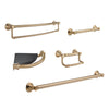 Delta Bath Safety Champagne Bronze DELUXE Bathroom Accessory Set with: 18" and 36" Single Grab Bar, Corner Shelf, TP Holder, 24" Double Bar D10119AP