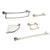 Delta Bath Safety Polished Nickel DELUXE Bathroom Accessory Set Includes: 12" and 36" Grab Bar, Corner Shelf, Paper Holder, 24" Double Bar D10125AP