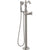 Delta Traditional Stainless Steel Finish Floor Mount Tub Filler Faucet with Hand Shower Spray INCLUDES Valve and Metal Cross Handle D1067V