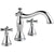 Delta Cassidy Chrome 3-Hole Roman Tub Filler Faucet INCLUDES Valve and Cross Handles D1079V