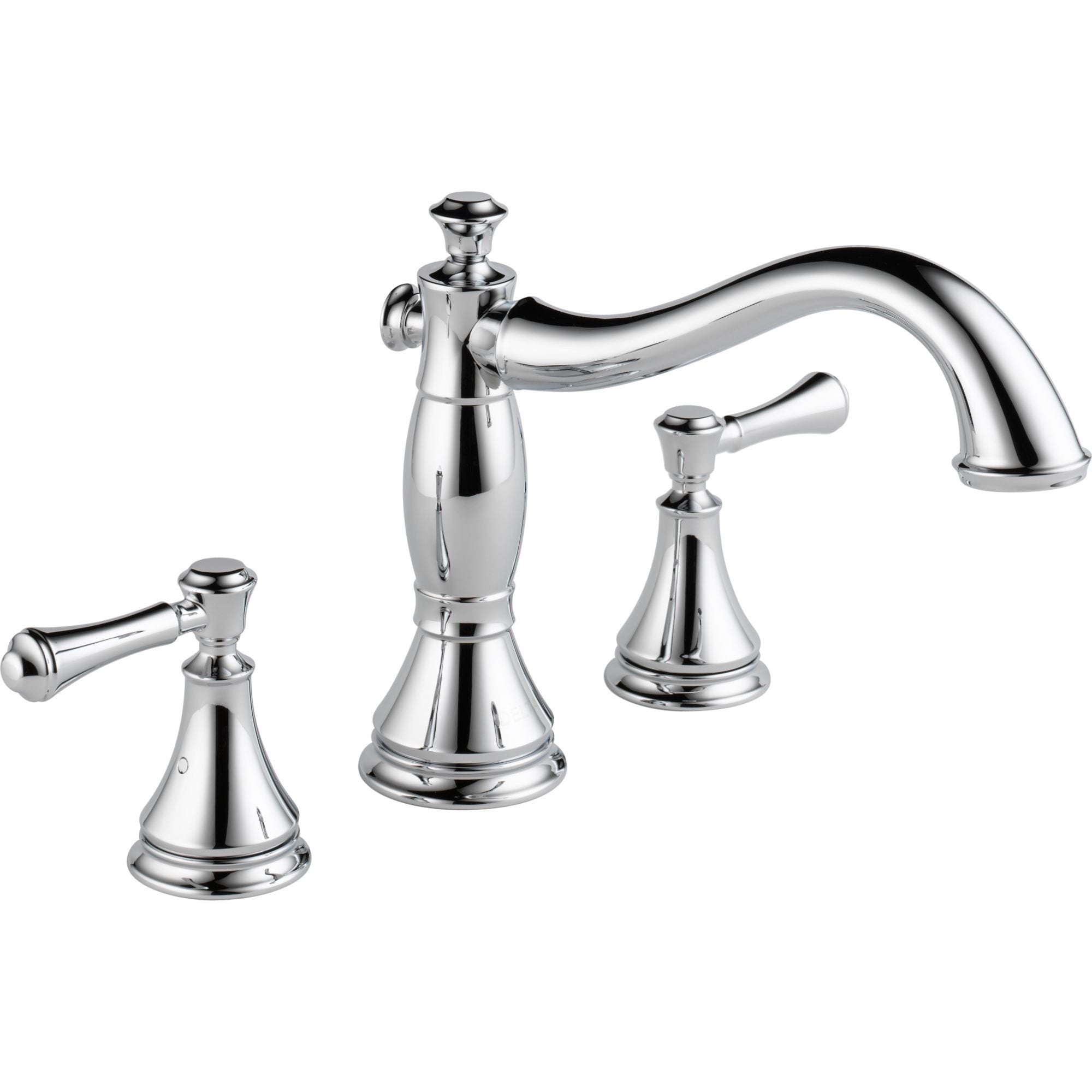 Delta Cassidy Chrome 3-Hole Roman Tub Filler Faucet INCLUDES Valve and Lever Handles D1080V