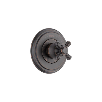 Delta Cassidy Monitor 14 Series Venetian Bronze Finish Pressure Balanced Shower Faucet Control INCLUDES Rough-in Valve and Single Cross Handle D1246V