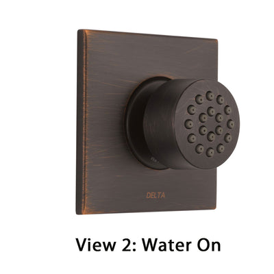 Delta Venetian Bronze Finish HydraChoice Touch Clean Square Shower System Body Spray COMPLETE Includes Valve, Trim, and Spray D1358V