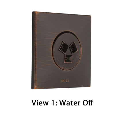 Delta Venetian Bronze Finish HydraChoice Invigorating H2Okinetic Square Shower System Body Spray COMPLETE Includes Valve, Trim, and Spray D1359V