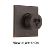 Delta Venetian Bronze Finish HydraChoice Invigorating H2Okinetic Square Shower System Body Spray COMPLETE Includes Valve, Trim, and Spray D1359V