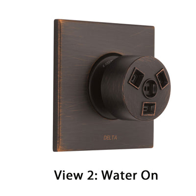 Delta Venetian Bronze Finish HydraChoice Massaging H2Okinetic Square Shower System Body Spray COMPLETE Includes Valve, Trim, and Spray D1361V