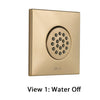 Delta Champagne Bronze Finish HydraChoice Touch Clean Square Shower System Body Spray COMPLETE Includes Valve, Trim, and Spray D1366V