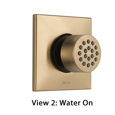 Delta Champagne Bronze Finish HydraChoice Touch Clean Square Shower System Body Spray COMPLETE Includes Valve, Trim, and Spray D1366V