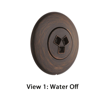 Delta Venetian Bronze Finish HydraChoice Invigorating H2Okinetic Round Shower System Body Spray COMPLETE Includes Valve, Trim, and Spray D1375V