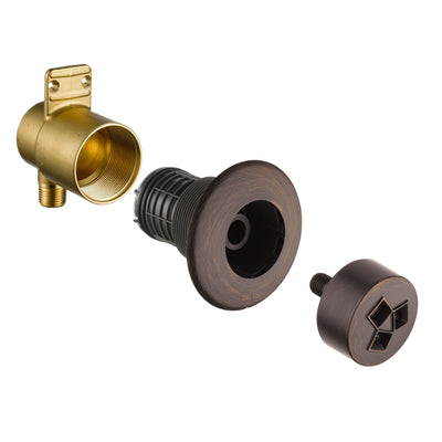 Delta Venetian Bronze Finish HydraChoice Invigorating H2Okinetic Round Shower System Body Spray COMPLETE Includes Valve, Trim, and Spray D1375V