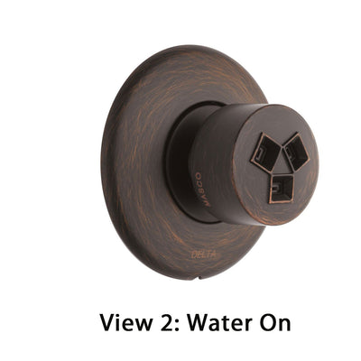 Delta Venetian Bronze Finish HydraChoice Soothing H2Okinetic Round Shower System Body Spray COMPLETE Includes Valve, Trim, and Spray D1376V