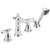 Delta Victorian Collection Chrome Traditional Roman Bathtub Filler Faucet with Hand Shower INCLUDES (2) Lever Handles and Rough-in Valve D1423V