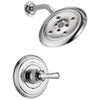 Delta Cassidy Collection Chrome Monitor 14 Series H2Okinetic Shower only Faucet INCLUDES Single French Curve Handle and Rough-Valve with Stops D1546V