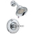 Delta Victorian Collection Chrome Traditional Style Monitor 14 Series Shower Faucet INCLUDES Single Porcelain White Lever Handle and Rough-Valve with Stops D1571V