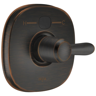 Delta Venetian Bronze Lahara Transitional 14 Series Digital Display Temp2O Shower Valve Control INCLUDES Single Handle and Rough-in Valve with Stops D1624V