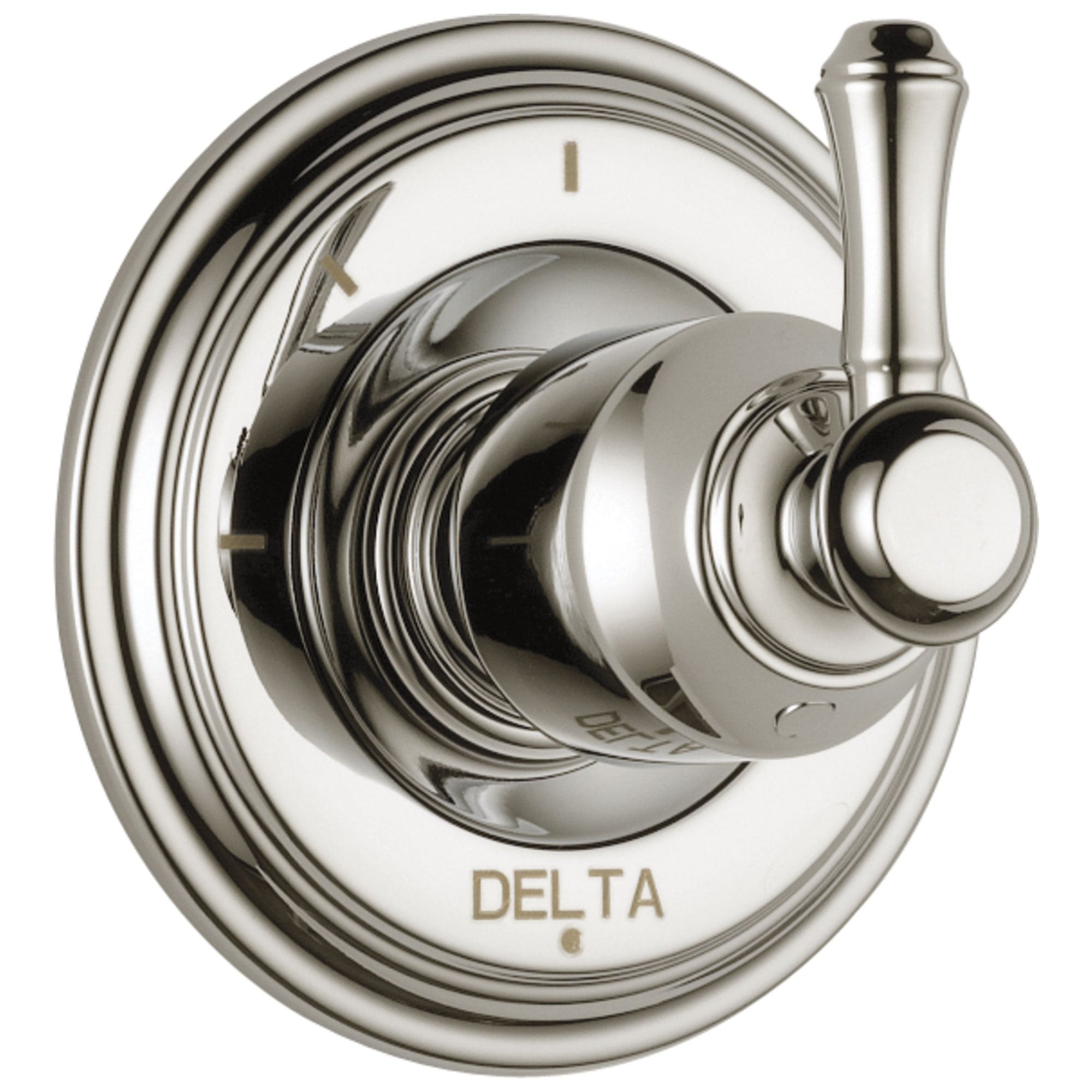 Delta Cassidy Collection Polished Nickel Finish 3-Setting 2-Port Shower Diverter INCLUDES Single Lever Handle and Rough-in Valve D1703V