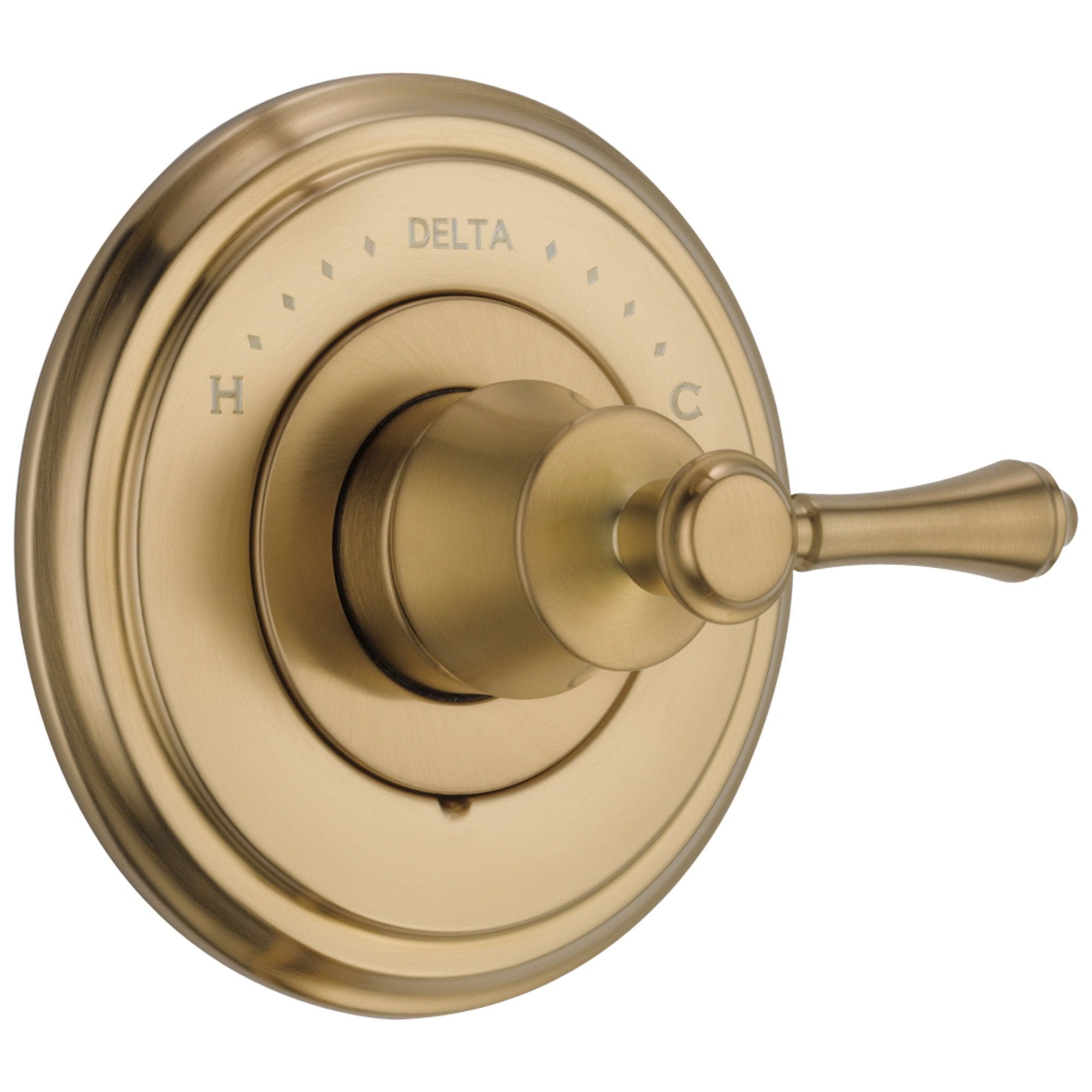 Delta Cassidy Collection Champagne Bronze Monitor 14 Series Shower Valve Control Only INCLUDES Single Cross Handle and Rough-in Valve with Stops D1869V