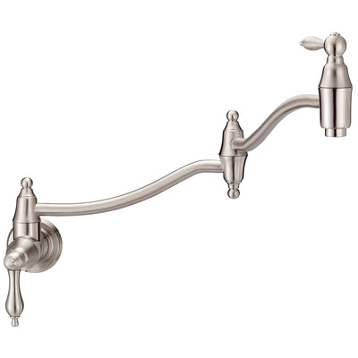 Danze Fairmont Stainless Steel Wall Mount Traditional Pot Filler Faucet