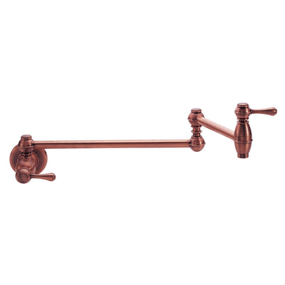 Danze Opulence Traditional Antique Copper Wall Mount Pot Filler Faucet