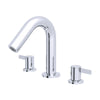 Danze Amalfi Chrome 2 Handle Widespread Roman Tub Filler Faucet INCLUDES Rough-in Valve