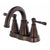 Danze Eastham Tumbled Bronze Wavy Handle Centerset Bathroom Faucet w Drain