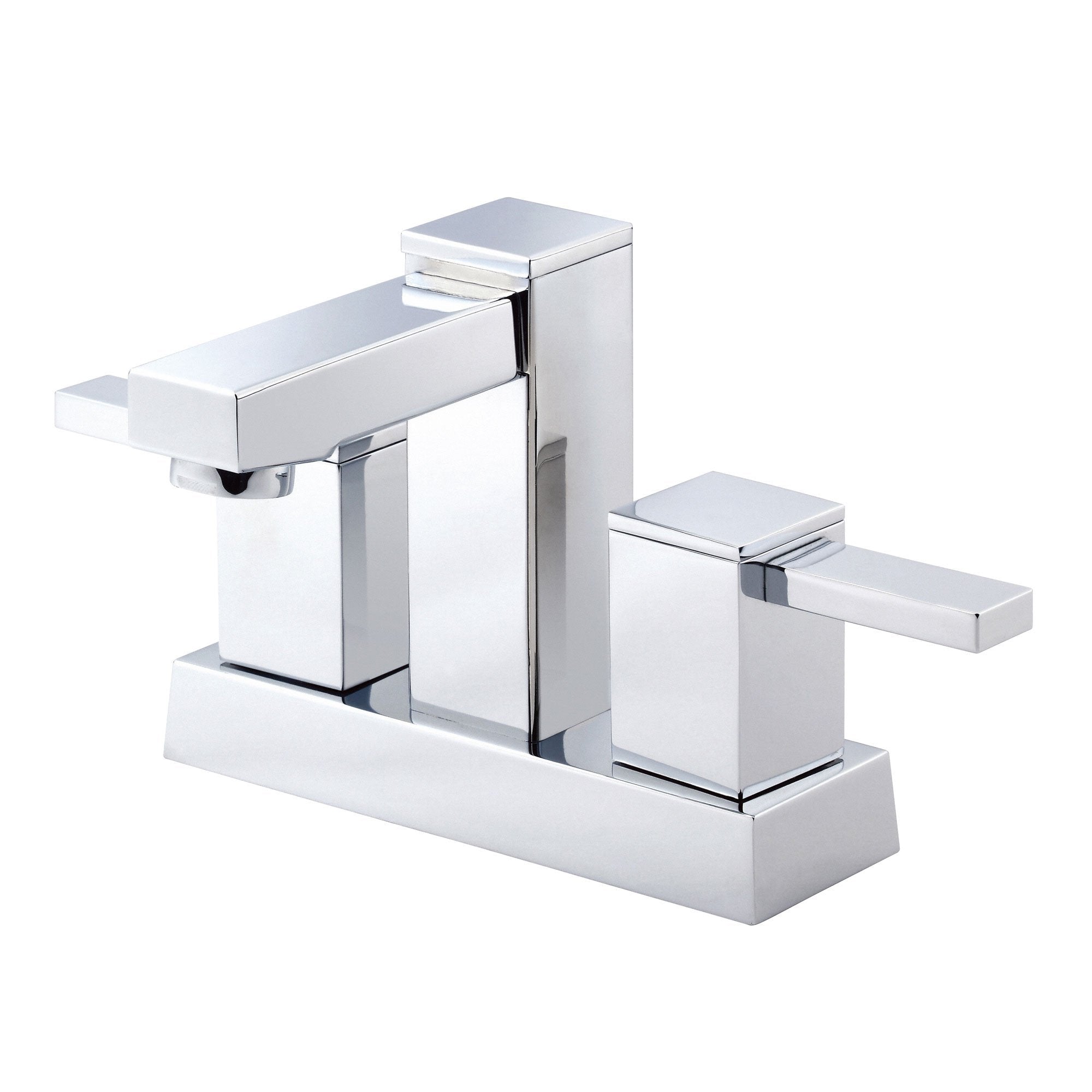 Danze Reef Chrome Square Modern 4" Centerset Bathroom Faucet w/ Pop-up Drain