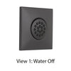 Delta Modern Matte Black Finish HydraChoice Wall Mount Body Spray Includes Valve, Square Trim, and Full Body Spray Head D3649V