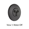 Delta Modern Matte Black Finish HydraChoice Wall Mount Body Spray Includes Valve, Round Trim, and Massaging Spray Head D3650V