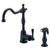 Danze Opulence Satin Black Single Side Handle Kitchen Faucet with Sprayer