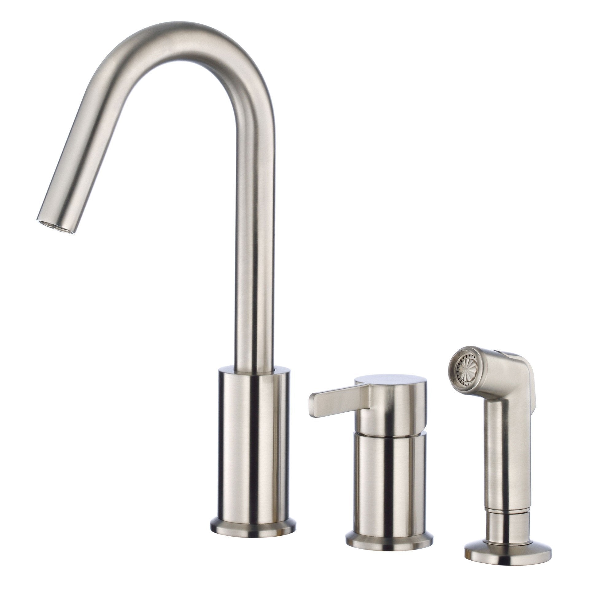 Danze Amalfi Stainless Steel Hi-rise Spout Widespread Kitchen Faucet with Spray