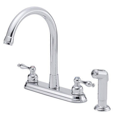 Danze Sheridan Chrome Two Handle 8" Centerset Kitchen Faucet with Sprayer