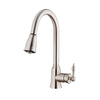 Danze Prince Stainless Steel Single Handle Hi-Arch Pull-Out Spray Kitchen Faucet