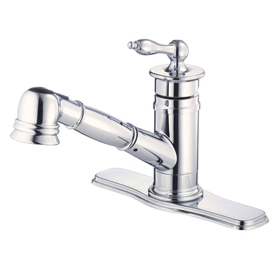 Danze Prince Single Handle Chrome Pull-Out Spout Kitchen Faucet