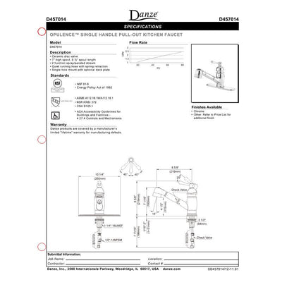 Danze Opulence Polished Nickel Single Handle Pull-Out Spout Kitchen Faucet