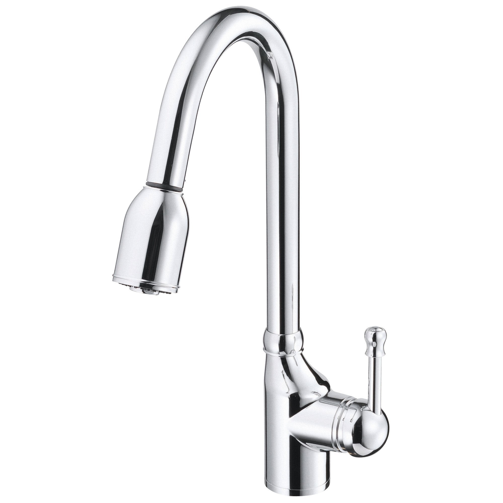 Danze Melrose Chrome Single Handle 1 Hole Hi-Arch Spout Pull-Down Kitchen Faucet