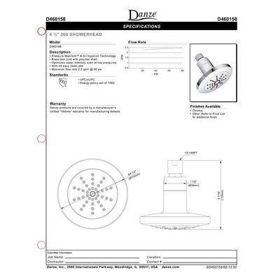 Danze Chrome Modern Minimal Style Shower Head