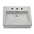 Decolav 1417-8-CWH Classically Redefined Square Ceramic Vessel Lavatory Sink with Overflow, White 467877