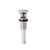 Decolav 2.717 inch H x 8.6875 inch D Push Button Closing Umbrella Drain with Overflow in Polished Chrome 525121