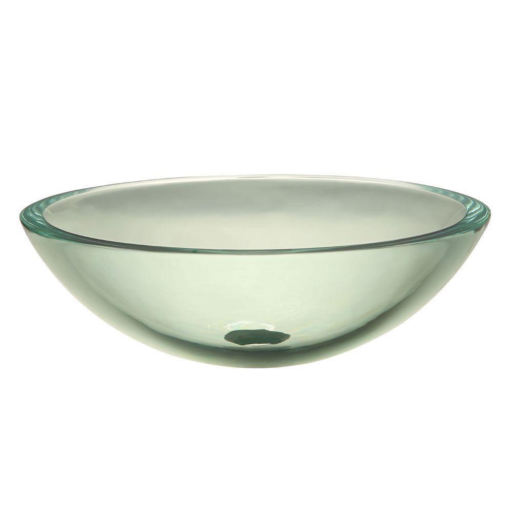 Decolav Translucence Glass Vessel Sink in Transparent Natural 542902