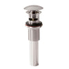 Decolav 2.717 inch H x 8.6875 inch D Push Button Closing Umbrella Drain with Overflow in Polished Nickel 543167