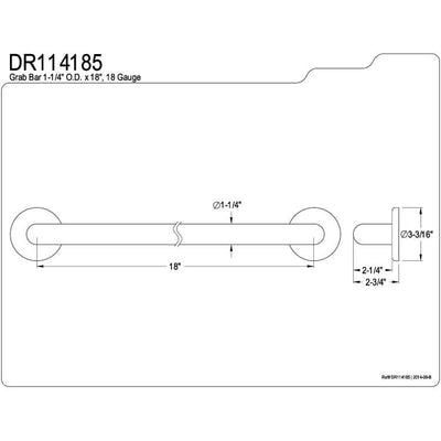 Grab Bars - Oil Rubbed Bronze Americana 18" Decorative Grab Bar DR114185