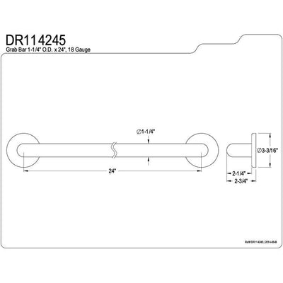 Grab Bars - Oil Rubbed Bronze Americana 24" Decorative Grab Bar DR114245