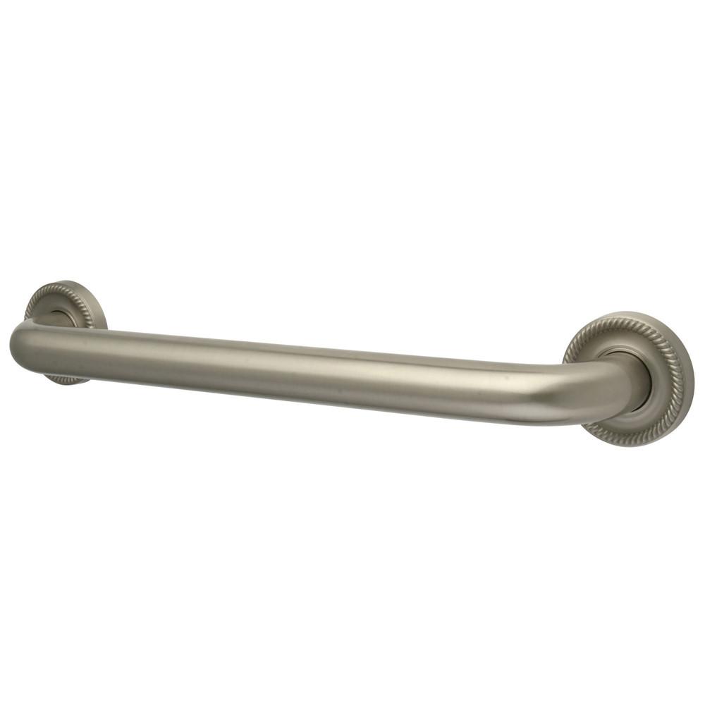 Kingston Brass Grab Bars - Satin Nickel Camelon 12" Decorative Grab Bar DR914128