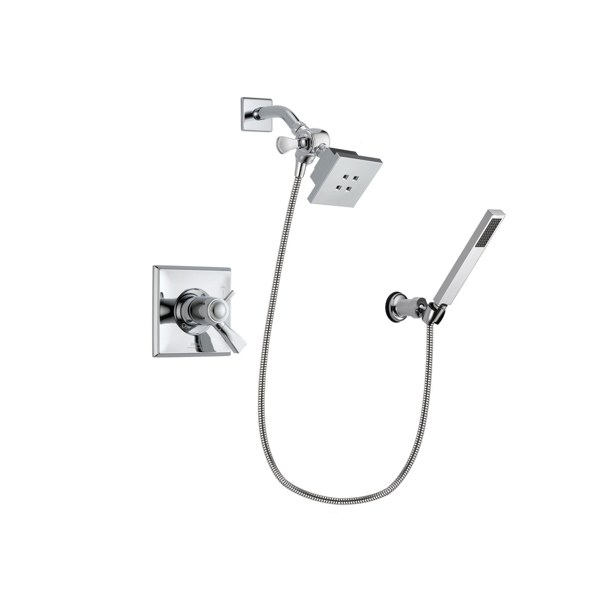 Delta Dryden Chrome Shower Faucet System w/ Shower Head and Hand Shower DSP0097V