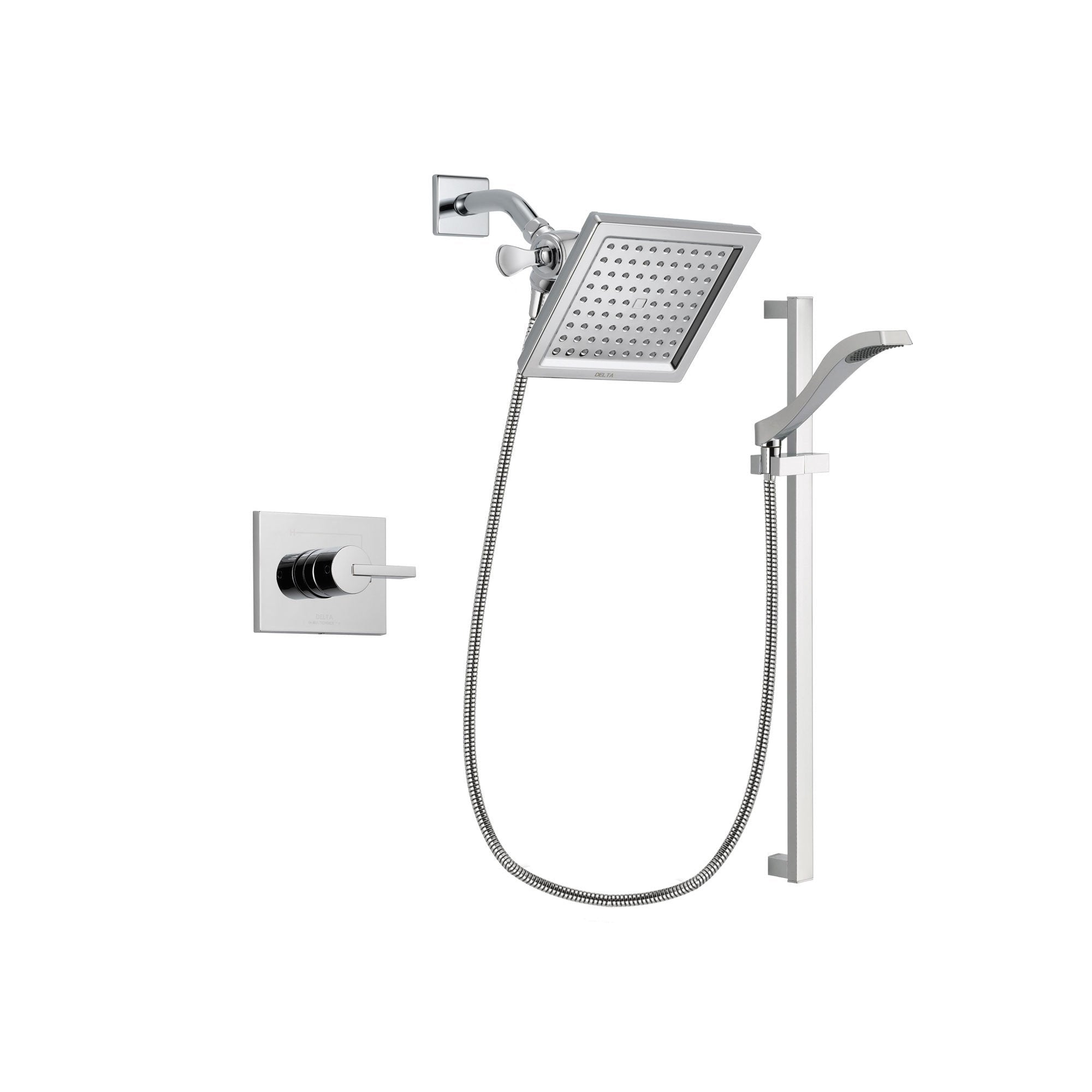 Delta Vero Chrome Shower Faucet System with Shower Head and Hand Shower DSP0169V