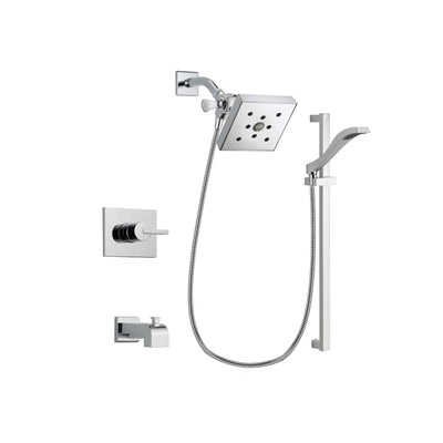 Delta Vero Chrome Tub and Shower Faucet System Package with Hand Shower DSP0186V