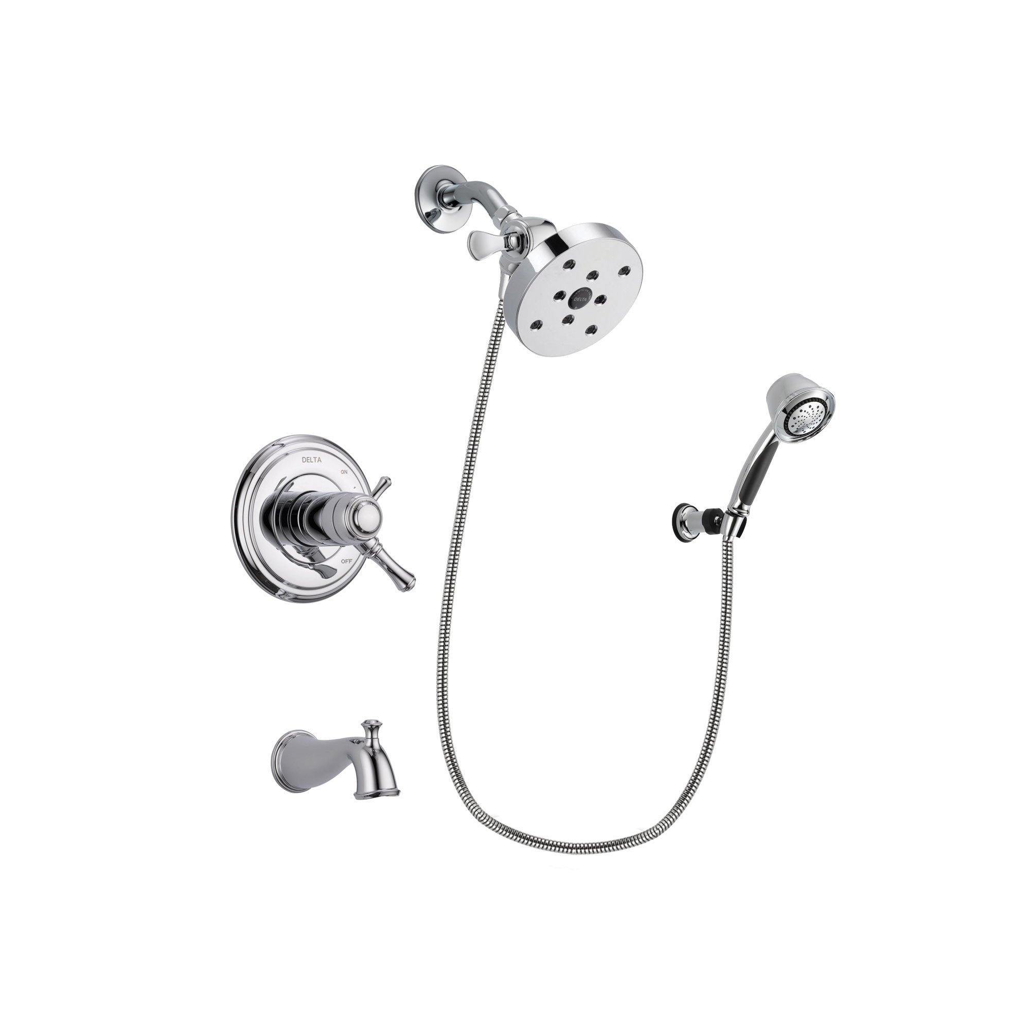 Delta Cassidy Chrome Tub and Shower Faucet System with Hand Shower DSP0399V