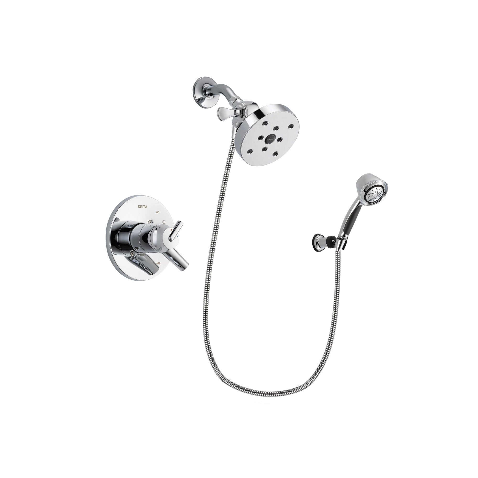 Delta Trinsic Chrome Shower Faucet System w/ Showerhead and Hand Shower DSP0414V