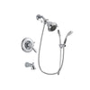 Delta Lahara Chrome Finish Thermostatic Tub and Shower Faucet System Package with Shower Head and Handheld Shower with Slide Bar Includes Rough-in Valve and Tub Spout DSP0425V